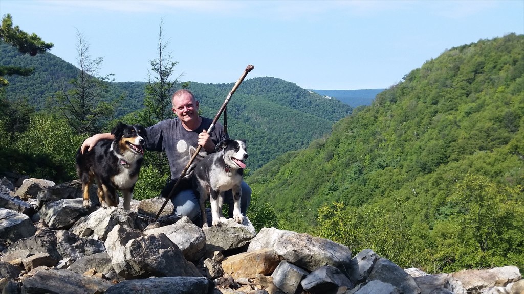 Tundra Wolf and his geo-pack posing at the top.